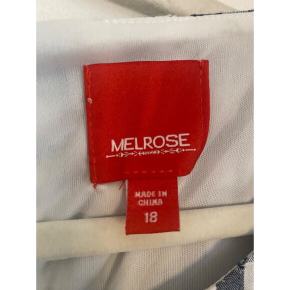 Blue & White Gingham Women’s Dress With Bell Sleeves by Melrose Size 18 - Picture 5 of 7